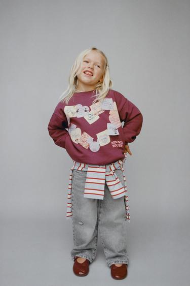 MINNIE MOUSE AND FRIENDS © DISNEY PATCH SWEATSHIRT - Burgundy by Zara