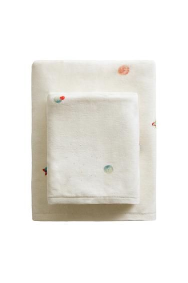 CHILDREN'S PLANET BATH TOWEL - Oyster-white by Zara