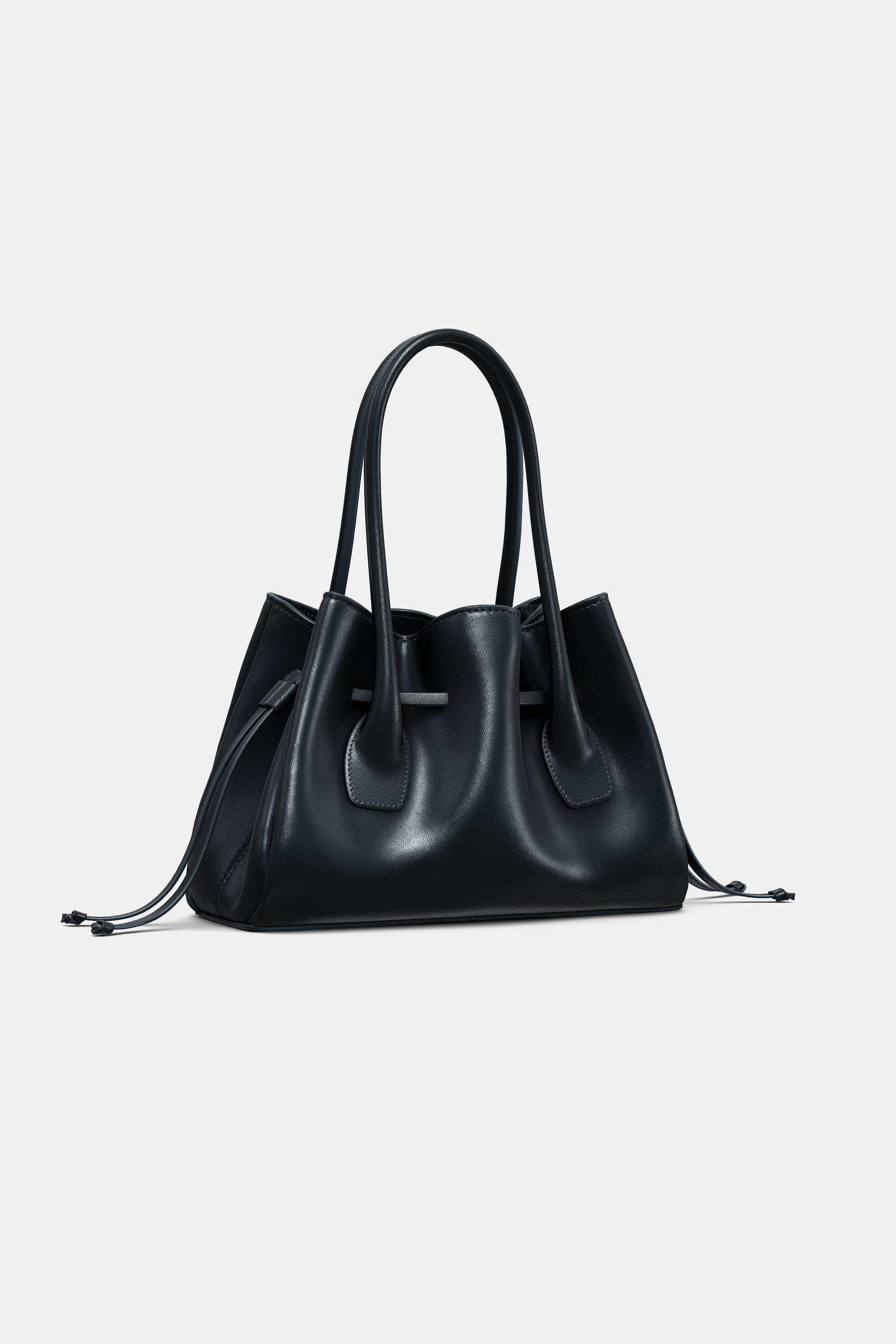 GATHERED CITY BAG - Blue by Zara
