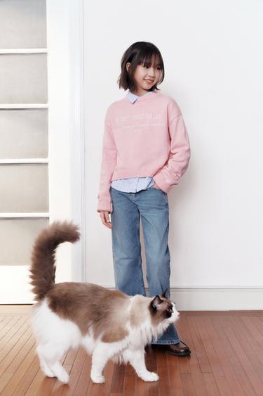 FLARE JEANS WITH DOUBLE BUTTON FASTENING - Blue by Zara