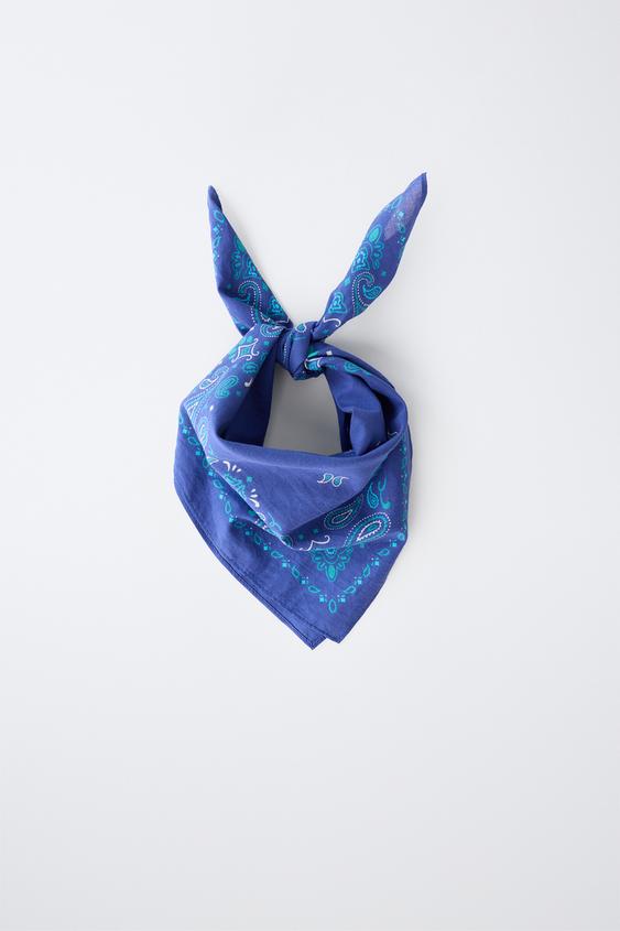 PAISLEY PRINT BANDANA - Blues by Zara - Image 0