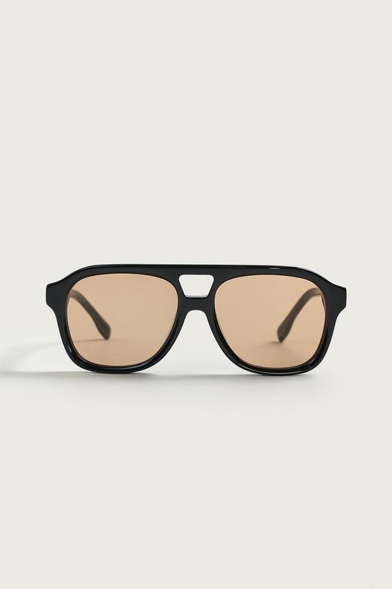 RECTANGULAR SUNGLASSES - Black by Zara - Image 0