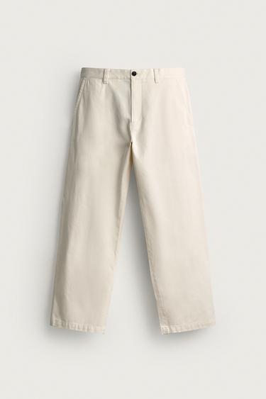 AARON LEVINE X ZARA REGULAR FIT CHINOS - Ecru by Zara