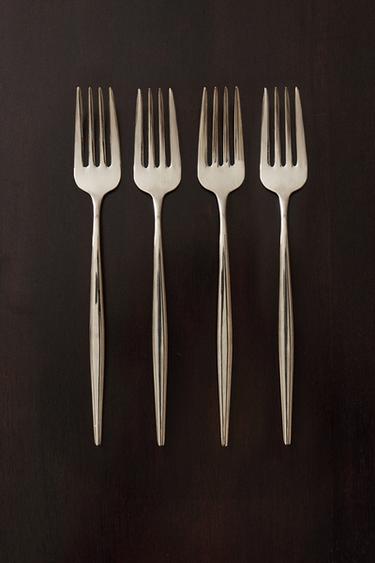 PACK OF FORKS WITH THIN HANDLES (PACK OF 4) - Steel by Zara