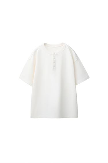HENLEY COLLAR POLO SHIRT - Ecru by Zara