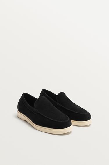 CASUAL LEATHER LOAFERS - Black by Zara