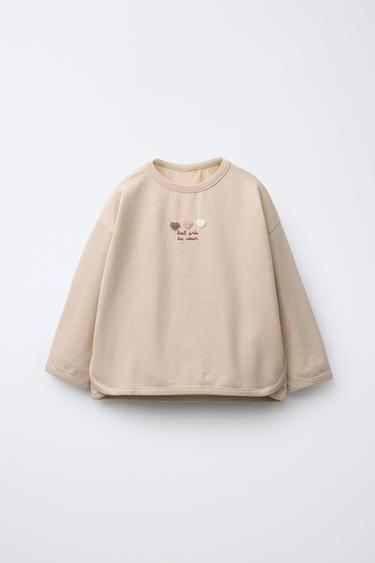 EMBROIDERED T-SHIRT - Light beige by Zara