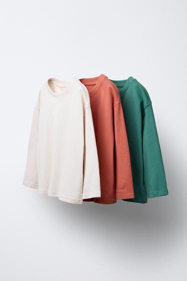3-PACK OF PLAIN T-SHIRTS - Russet by Zara - Image 0