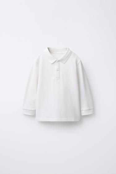 BASIC PIQUÉ POLO SHIRT - White by Zara