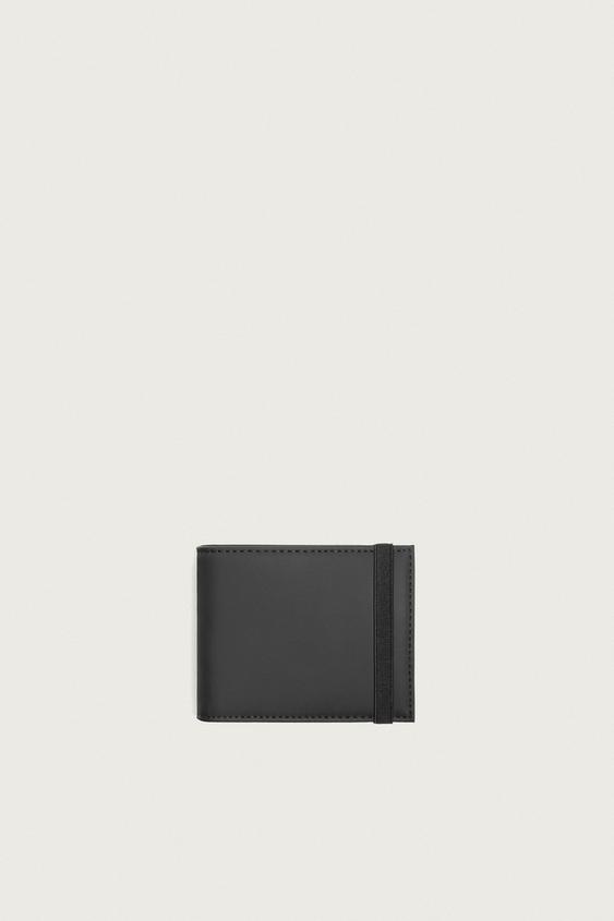 RUBBERISED WALLET - Black by Zara - Image 0