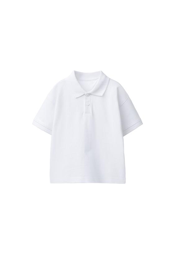 PLAIN PIQUÉ POLO SHIRT - White by Zara - Image 0