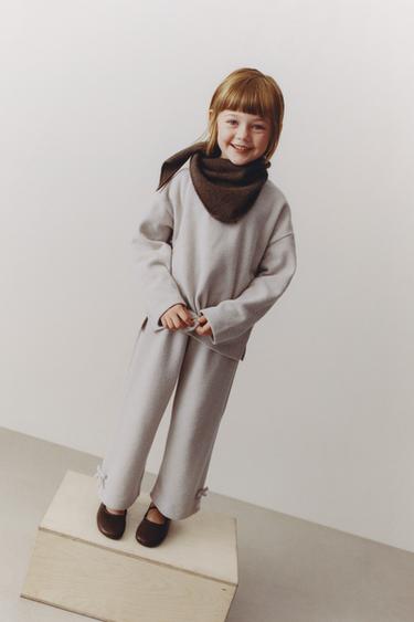 SOFT-TOUCH EMBROIDERED T-SHIRT - Sand / Marl by Zara