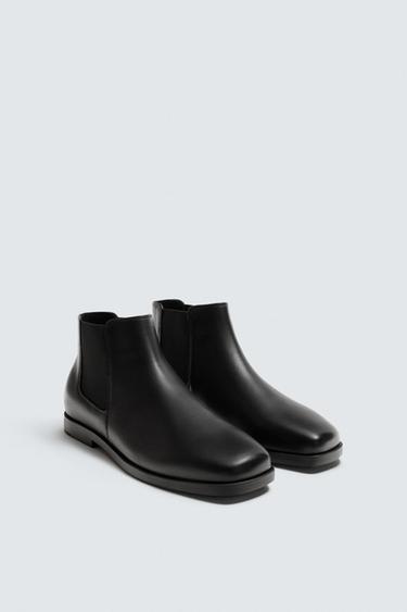 LEATHER CHELSEA BOOTS - Black by Zara