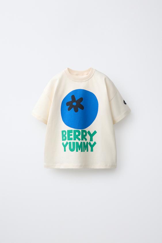 FRUIT PRINT T-SHIRT - Oyster-white by Zara - Image 0