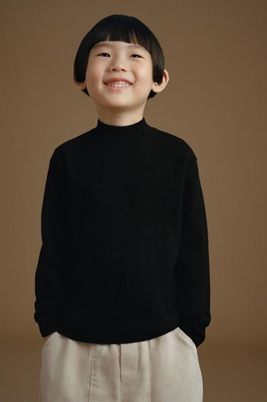 HIGH NECK KNIT SWEATER - Black by Zara