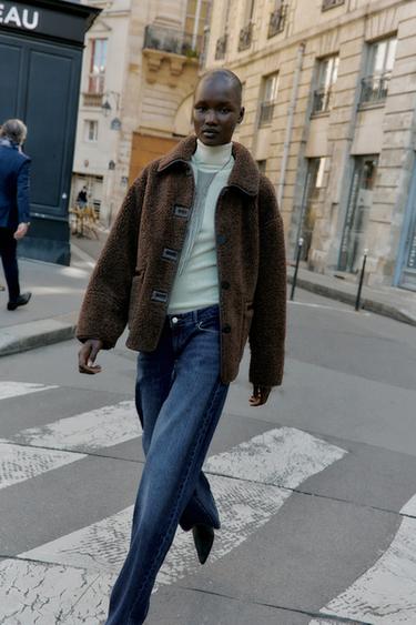 REVERSIBLE DOUBLE-FACED COAT - Brown by Zara