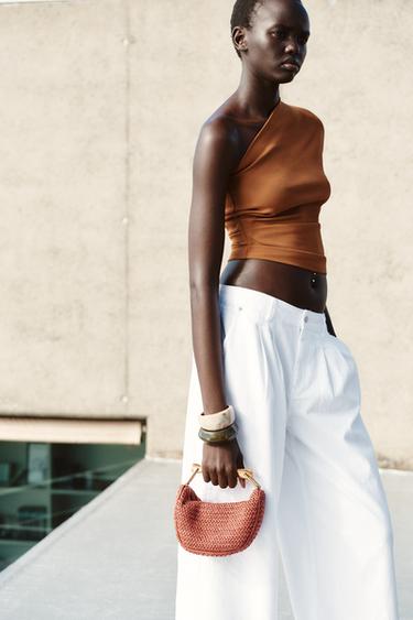 MINI BAG WITH METAL HANDLE - Orange by Zara