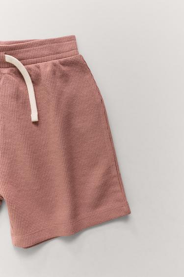 6-14 YEARS/ WAFFLE-KNIT LABEL PYJAMAS - Pink by Zara