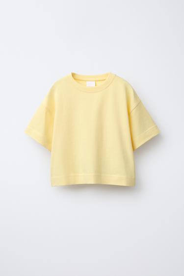 PLAIN HEAVY WEIGHT T-SHIRT - Yellow by Zara