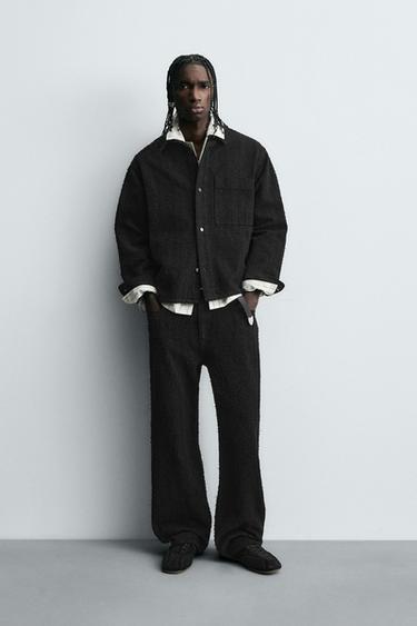 TEXTURE DENIM SHIRT - Black by Zara - Image 0