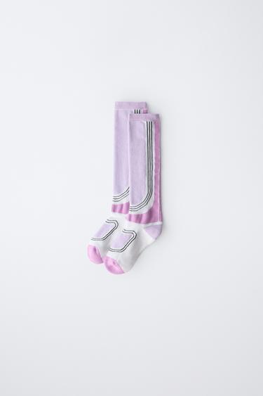 SKI COLLECTION LONG THERMAL SOCKS - Pink by Zara