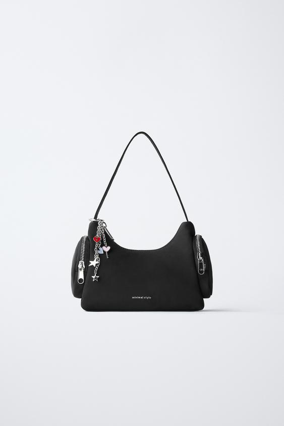 CHARM SHOULDER BAG - Black by Zara - Image 0