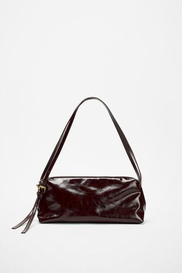 SHOULDER BAG WITH BUCKLE DETAIL - Brown by Zara