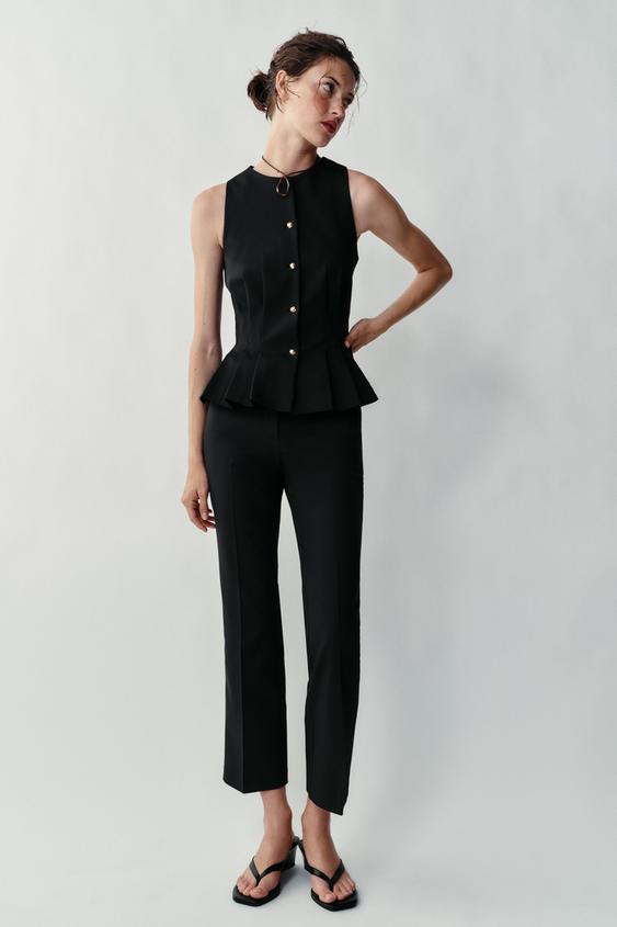 MINI FLARE TROUSERS - Black by Zara - Image 0