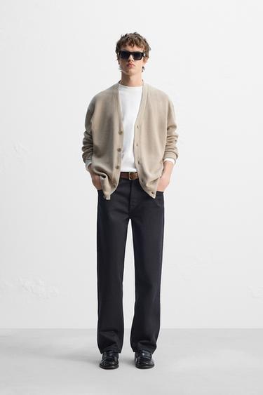 COTTON BLEND CARDIGAN - Beige by Zara - Image 0