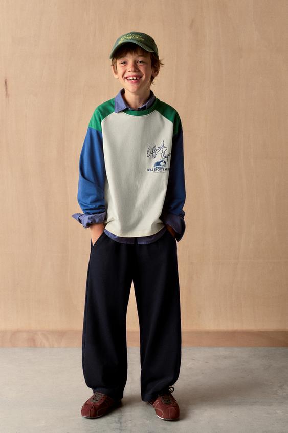 BAGGY PLUSH TROUSERS - Dark navy by Zara - Image 0