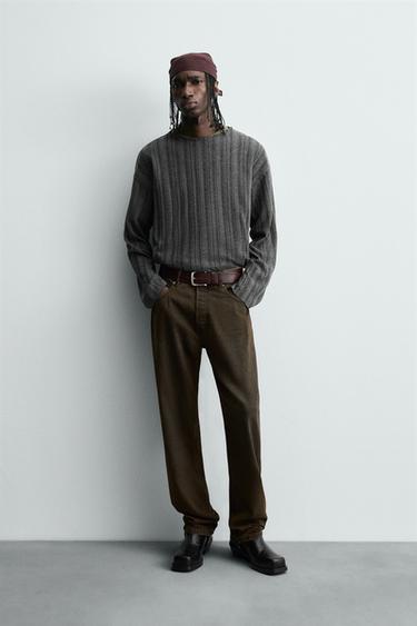 OPENWORK KNIT T-SHIRT - Grey by Zara - Image 0