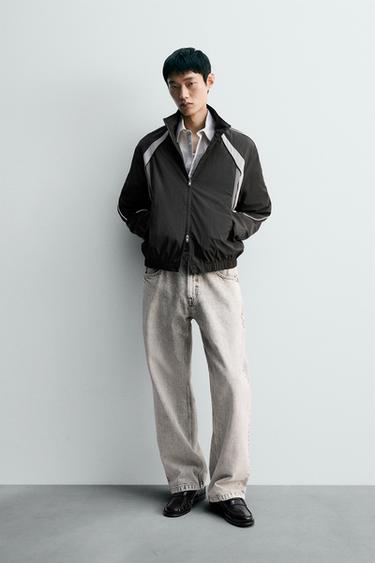 CONTRAST COLOUR BLOCK TECHNICAL JACKET - Grey by Zara - Image 0
