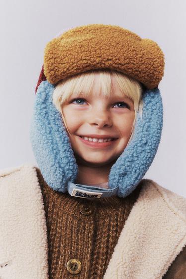 MULTICOLOURED FAUX SHEARLING HEADBAND - Purple by Zara