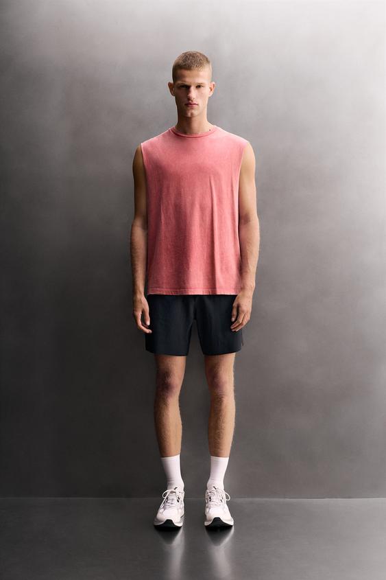 COTTON RUNNING TANK TOP - Red by Zara - Image 0