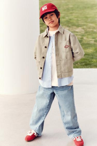 CANVAS OVERSHIRT WITH PATCH - Sand by Zara