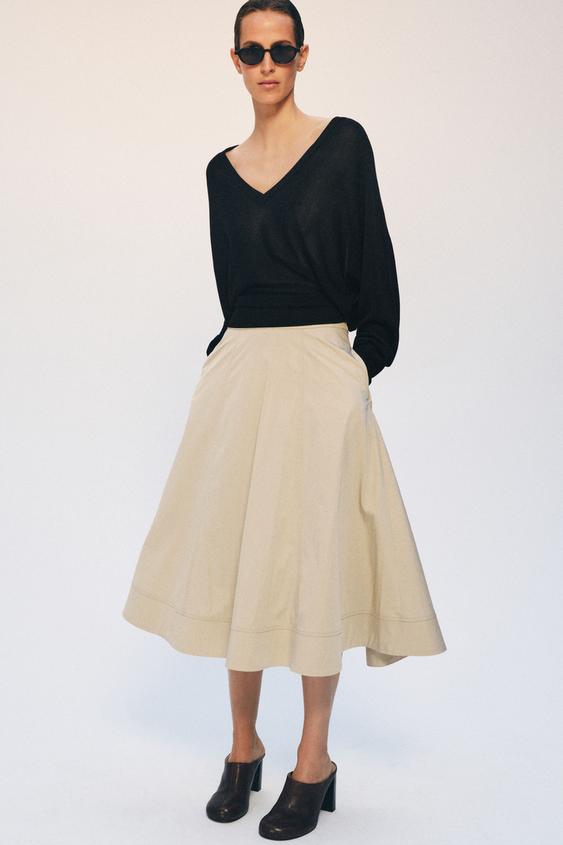 KNIT V-NECK JUMPER - Black by Zara - Image 0