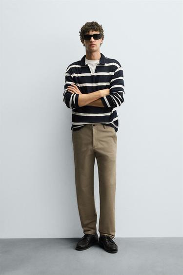 SLIM FIT CHINO TROUSERS - camel by Zara - Image 0