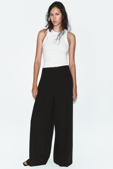 DARTED TROUSERS - Black by Zara