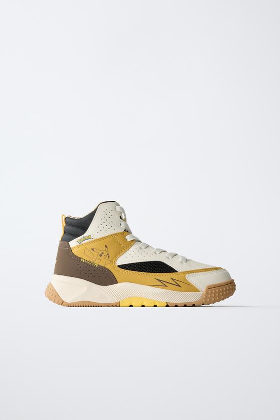 PIKACHU© POKÉMON HIGH-TOP SNEAKERS - Mustard by Zara - Image 0