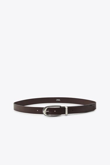METAL BUCKLE BELT - Brown by Zara