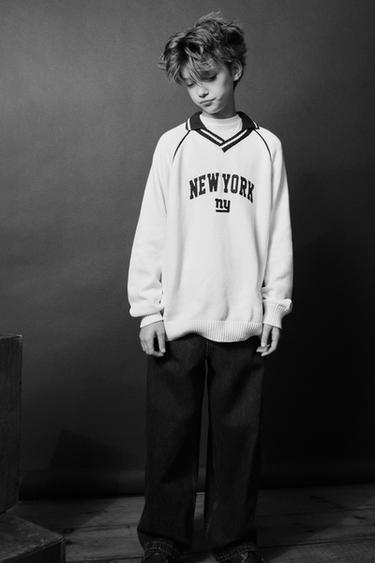 NEW YORK GIANTS © NFL KNITTED SWEATER - Ecru / Blue by Zara