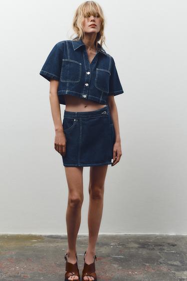 Z1975 SHORT DENIM SHIRT - Blue by Zara