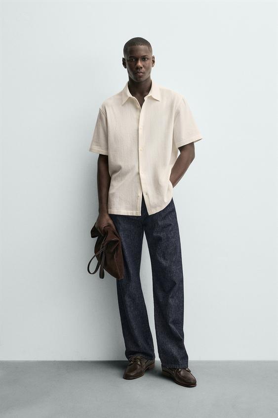 COMFORT TEXTURED SHIRT - Ecru by Zara - Image 0