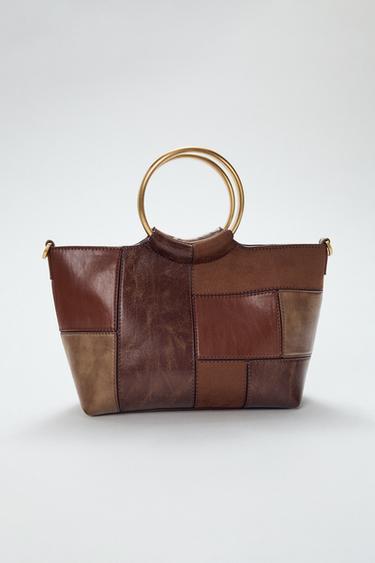 PATCHWORK MINI BUCKET BAG WITH RIGID HANDLES - Multicoloured by Zara