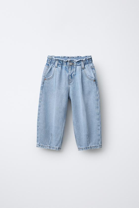 BAGGY PAPERBAG JEANS - Light blue by Zara - Image 0