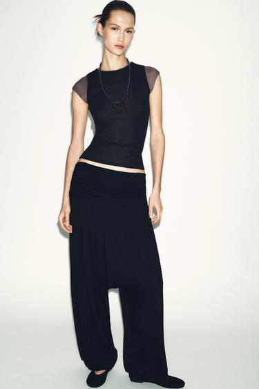 LOOSE-FITTING BAGGY TROUSERS - Black by Zara