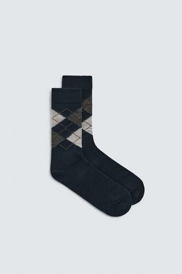 ARGYLE SOCKS WITH WOOL - various by Zara