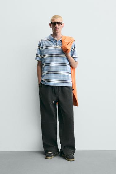 RELAXED FIT FAUX LEATHER STUD TROUSERS - Black by Zara - Image 0