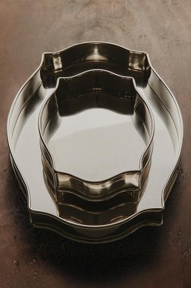 SILVER STEEL TRAY - Silver by Zara