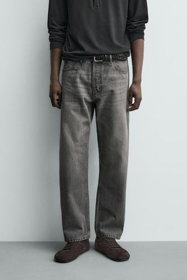 REGULAR FIT JEANS - Grey by Zara